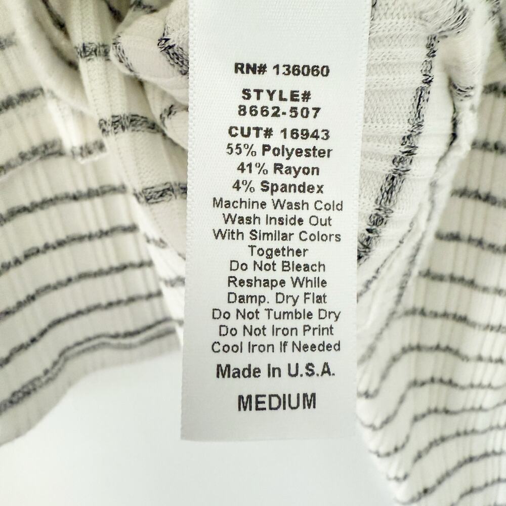 Project Social T Ariella Striped V Neck Top Medium - Picture 6 of 6